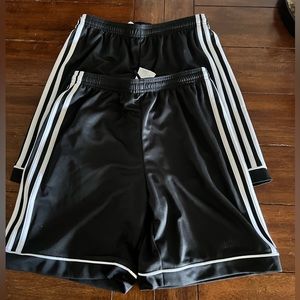 Adidas Climalite Black Athletic Youth Shorts- Unisex Size 13-14